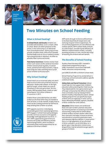 2018 -  Two minutes on School Feeding Factsheet