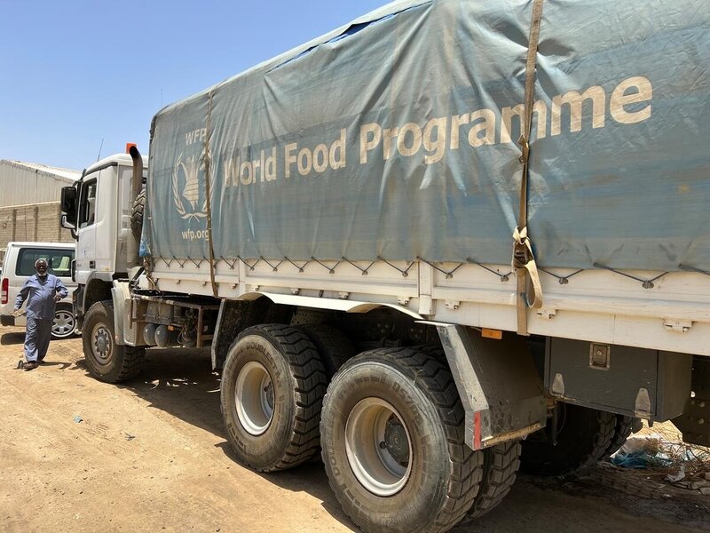 A WFP truck in Sudan