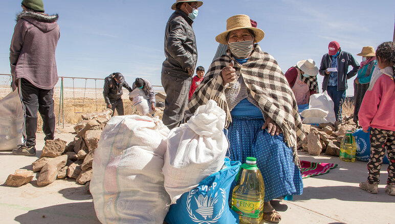 Eustaquia från ursprungsbefolkningen Uru Murato. WFP hjälpte utsatta människor i Oruro, La Paz och Cochabamba genom Food Assistance for Assets-program i Bolivia. WFP/Morelia Eróstegui